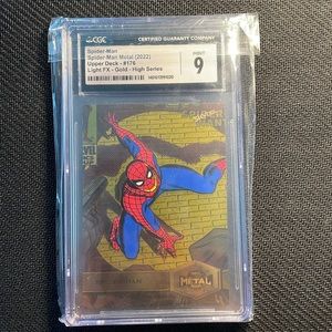 Spider-Man Metal (2022) Upper Deck #176 Light FX - Gold - High Series